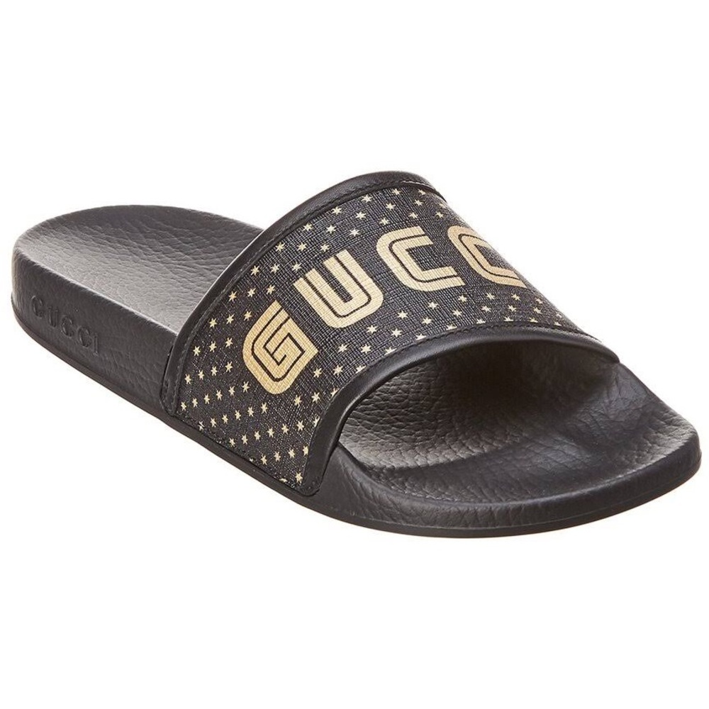 Gucci x SEGA “Guccy” Slides Sandals Black Size 36 EU / 6 US NIB - Picture 7 of 8
